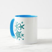 Collectie van groene staarten 2 mok (Voorkant links)