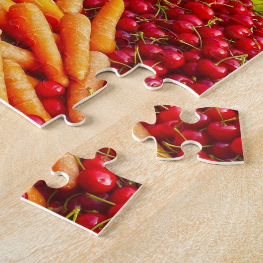 Collectie van groenten en fruit legpuzzel (Zijkant)