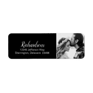 Collectie van het Black and White Photo Wedding Etiket