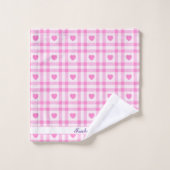 Collectie van het moderne roze hart bad handdoek (Wasdoekje)