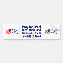 Collectie van Israëlische en Amerikaanse vlag Bumpersticker