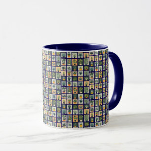 Collectie van planten mok