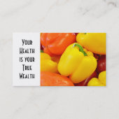 Collectie van verse paprika visitekaartje (Voorkant)