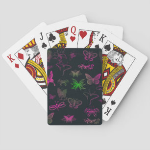 Collectie van vlinder pokerkaarten