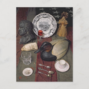 Collectie van voorwerpen, met inbegrip van een bek briefkaart