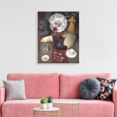 Collectie van voorwerpen, met inbegrip van een bek canvas afdruk (Insitu (Woonkamer))