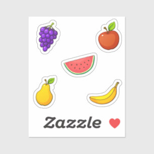 Collectie van vruchten sticker
