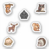 Collectie van wilde dieren sticker (Voorkant)