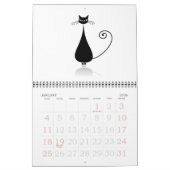 Collectie van zwarte katten kalender (Jan 2026)