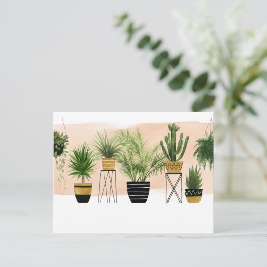 Collectie voor binnenshuis oasis briefkaart (Staand voorkant)