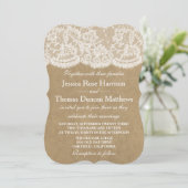 Collectie voor Kraft & Lace Wedding Kaart (Staand voorkant)