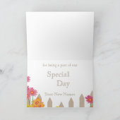 Collectie voor tuinfeest Hartelijk dank Bedankkaart (Binnen)