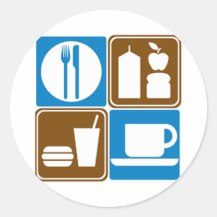 Collectie voor voedseldiensten ronde sticker