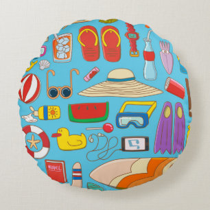 Collectie voor zomertijd rond kussen