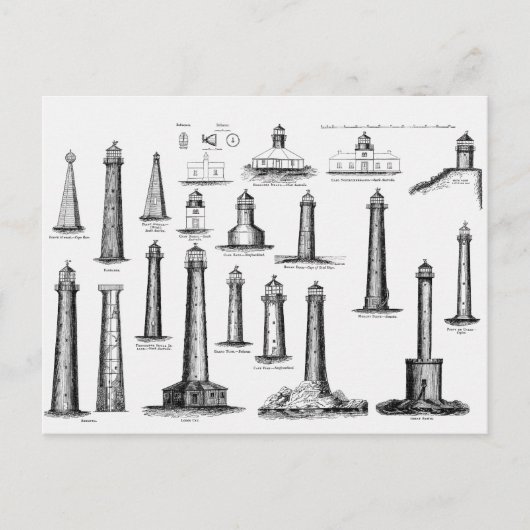  Collectie vuurtoren Briefkaart (Voorkant)