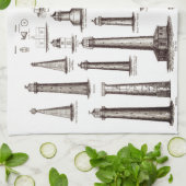  Collectie vuurtoren Theedoek (Gevouwen)