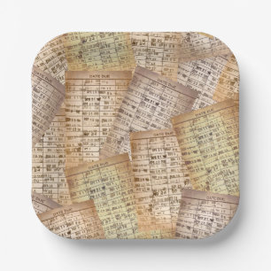 Collectie  wisselaarkaart papieren bordje