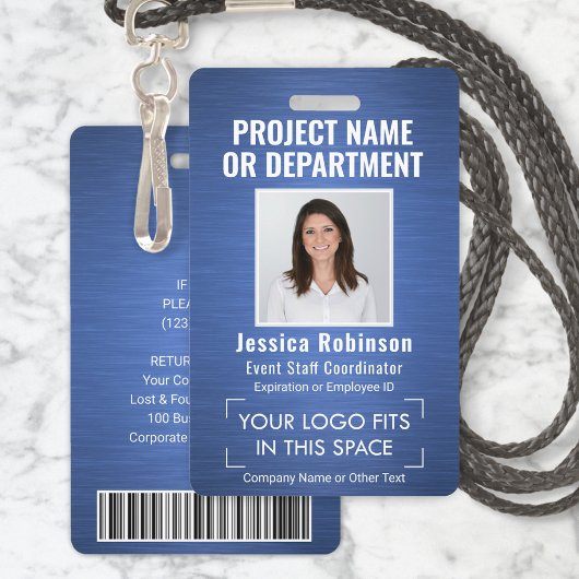 Collectief Logo ID QR Barcode borgepenseld Blauw Badge