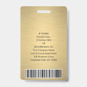 Collectief Logo ID QR Barcode geborsteld goud Badge (Back)