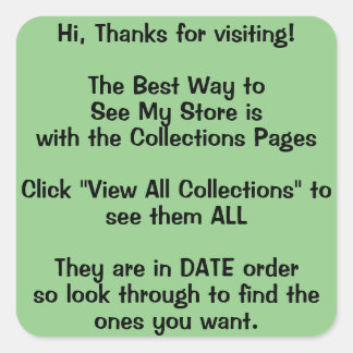 Collecties pagina Koptekst Vierkante Sticker