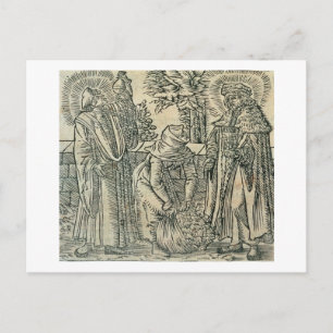 Collecting Herbs for Medicine, 1534 (houtsnippers) Briefkaart