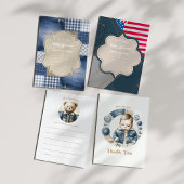 Invitation Patchwork en Denim Chic Campagnard Baby Shower en 