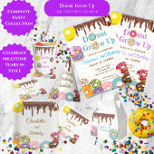 Invitation d'anniversaire de Donut "Croissance de 