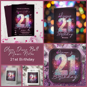 Sachets En Papier Glam Silver Disco Ball Music Notes 21st Birthday