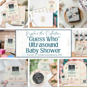 Signe De Table "Devinez qui" Genre Révéler Baby shower Ultrasound