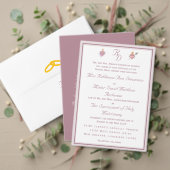 Pale PinkTwo Hearts Catholic Wedding Invitation (Personnalisez la collection de ce créateur indépendant. Test)