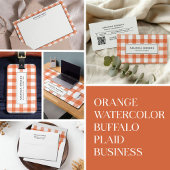 CARTE DE VISITE FLANELLE À CODE QR IMPRIMÉ EN PLAID BUFFLE AUBERGI