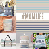 Mug bleu Momlife et blanc