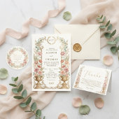 Invitation Elegant Blush Floral Wedding
