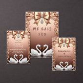 Save The Date 💍 Décoration de mariage Cygnes Blancs 💍 (Personnalisez la collection de ce créateur indépendant.)