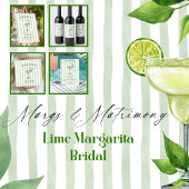 Assiettes En Carton Margaritas and Matrimony Striped Bachelorette
