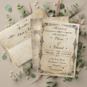 Invitation de mariage sur parchemin du 18e siècle (Personnalisez la collection de ce créateur indépendant. Test)