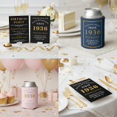 T-shirt Personnalisé 90th Birthday 1936 Ajouter Nom Blue G