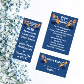 Invitation mariage à deux roses des années 1940