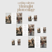 Minimalistisch fotocollage huwelijksprogramma