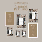 Invitation Élégant mariage de collage photo moderne et minima