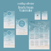 Invitation Plage, Ocean Watercolor Arrière - plan Mariage