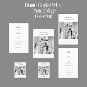 Invitation Enregistrer la date photo collage noir blanc maria