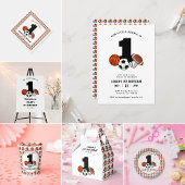 Gobelets En Papier 1 Ball Sports Thème Le 1er anniversaire du garçon