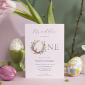 Bloemen paaseieren krans etiket