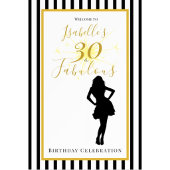 Invitation d'anniversaire 30 ans Noir & Or