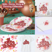 Serviette En Papier 30e anniversaire Trente Flirty et Fun Fun Rose