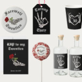 Assiettes En Carton 30e anniversaire - RIP Années Squelette Plaque pap