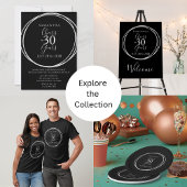 T-shirt 30e anniversaire Black Silver encourage 30 ans fêt