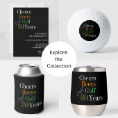 Serviette En Papier 30e anniversaire Cheers and Beers Golf Black and G