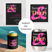 Invitation 30e fête d'anniversaire Trente et fabuleux